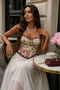 Imported Fabric Patterned Premium Tie-Up Corset - 3