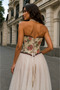 Imported Fabric Patterned Premium Tie-Up Corset - 4
