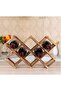 Skiddo Solid Wood Wine Rack for Home Creative Folding Simple and Durable 10-Bottle Wine Holder Accessories - 7