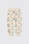 Baby Boy Ribbed Ecru Sweatpants