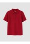 Burgundy Polo Neck Girl's T-Shirt