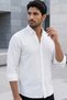 Men's White Pera Linen Shirt – Summer Comfortable Fit Stylish Shirt