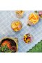 حاويات تخزين طعام زجاجية بغطاء من الخيزران محكمة الغلق سعة 600 مل، مجموعات تنظيم قابلة للتكديس - 6