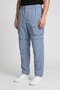 Men Regular Fit Brand Logo Detachable Cargo Pants, Elemental Blue - 3