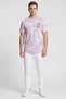 Men Sportswear Fit Short Sleeve Outdoor T-Shirt, Light Purple - 2