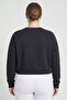 Women Loose Fit Long Sleeve Training Sweatshirt, Black - 4