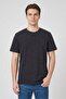 Men Crew Neck Short Sleeve Washed T-Shirt, Black