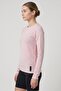 Women Fitted Long Sleeve Running T-Shirt, Pink - 4