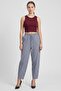 Women Regular Fit Gingham Pattern Capri Pants, Multicolor - 2