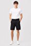 Men Washed Denim Shorts, Black - 2