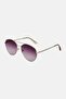 Women CK20121SN Aviator Sunglasses, Silver - 3