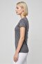 Women Loose Fit Short Sleeve Training T-Shirt, Grey - 3