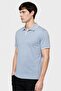 Men Regular Fit Solid Short Sleeve Polo Shirt, Steel Blue - 4