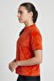 Women Fitted Short Sleeve Training T-Shirt, Dark Orange - 2