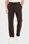 Men Regular Fit Plain Jogger Pants, Dark Brown