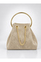 Vrl Women's Evening Dress Portfolio Bag Wavy Gold 432 - 2