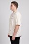 Men Crew Neck Short Sleeve Graphic Print T-Shirt, Off White - 3