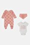 Toddlers Girl 3 Pcs Allover Print Bodysuit Set, Multicolor - 2
