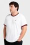 Men Crew Neck Short Sleeve Embroidered Logo T-Shirt, White - 3