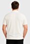 Men Regular Fit Knitted Short Sleeve Cardigan, White - 4