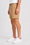 Men Solid Chino Shorts, Sand - 3