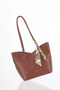 Scarf Detailed Shoulder Bag Brown - 4