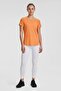 Women Fitted Short Sleeve Running T-Shirt, Orange - 2