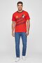 Men Crew Neck Short Sleeve Mickey Mouse Print T-Shirt, Red - 2