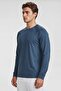 Men Fitted Long Sleeve Training T-Shirt, Teal Green - 3