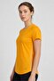 Women Fitted Short Sleeve Training T-Shirt, Orange - 3