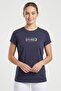 Women Loose Fit Short Sleeve Training T-Shirt, Navy