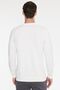 Men's Ecru 100% Cotton Standard Fit Crew Neck Jacquard Knit Sweater - 5