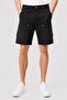 Men Washed Denim Shorts, Black