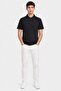 Men Regular Fit Textured Short Sleeve Polo Shirt, Black - 2