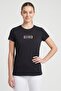 Women Loose Fit Short Sleeve Training T-Shirt, Black