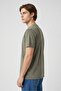 Men Crew Neck Short Sleeve Washed T-Shirt, Olive - 3