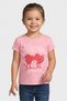 Toddlers Girl Graphic Print Short Sleeve T-Shirt, Pink