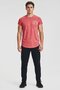 Men Loose Fit Cap Sleeve Training T-Shirt, Pale Red - 2