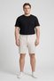 Men Solid Basic Shorts, Beige - 2