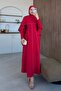 Claris Cape Dress Red - 3