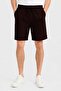 Men Ribbed Basic Shorts, Chocolate