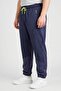 Men Loose Fit Training Track Pants, Navy - 3
