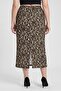 Women Animal Print Maxi Skirt, Multicolor - 4