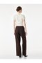 Tie-Waist Belted Pocketed Straight Loose Straight-Leg Pleated Trousers - 4