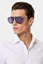 Men SFI215 Aviator Sunglasses, Dark Grey - 2