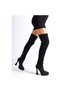 Women's Elegant Shoes Pointed Toe Platform Over-The-Knee Stretch Boots Special Design Evening Dress Shoes - 4