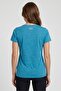 Women Loose Fit Short Sleeve Training T-Shirt, Heather Blue - 3