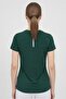 Women Fitted Short Sleeve Training T-Shirt, Green - 2