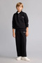 Okul Regular Fit Half Zipper High Collar Soft Fleece Inside Letter Embroidered Sweatshirt for Boys H96 - 2