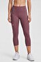 Women Sportswear Fit Training Capri Leggings, Mauve